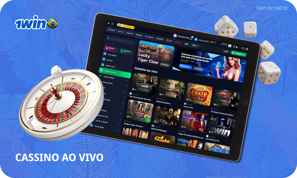 O 1win Casino ao vivo oferece mais de 600 jogos, incluindo pôquer, bacará, blackjack, roleta, dados e programas de jogos, com dealers ao vivo e bate-papo para interação