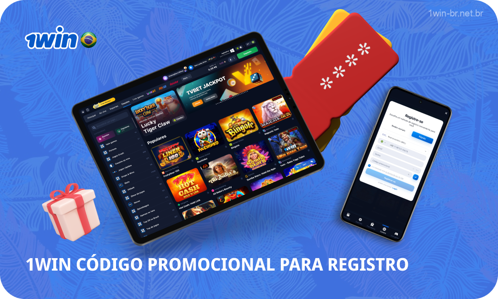 Com um código promocional especial, jogadores podem receber bônus adicionais no 1win Brasil