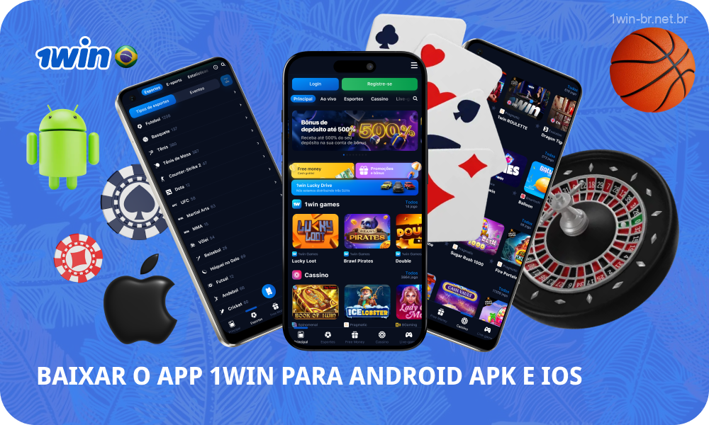 Os jogadores no Brasil podem baixar o aplicativo 1win para Android e iOS no site oficial para fazer apostas esportivas e jogar jogos de cassino diretamente em seu smartphone