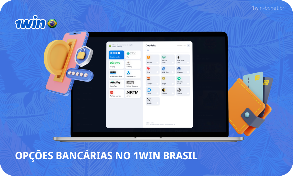 1win no Brasil oferece aos jogadores uma variedade de métodos de pagamento para fazer depósitos e sacar ganhos, incluindo carteiras digitais e criptomoedas