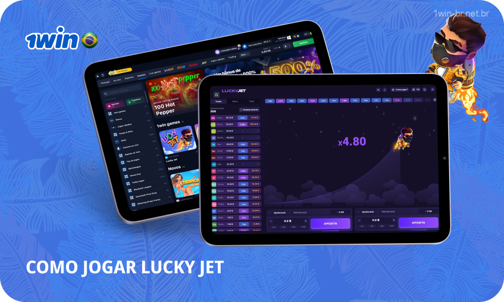 Para jogar Lucky Jet no site do cassino 1win Brasil, os jogadores precisam se registrar, depositar em sua conta, selecionar uma aposta e configurar recursos automáticos, depois acompanhar o jogo e retirar seus ganhos antes do final da rodada